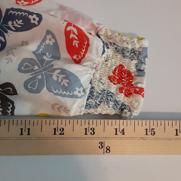 Mini Boden Butterfly Romper Tie Strap Jumpsuit Pockets Elastic Waist Girls 4/5 - Picture 12 of 12